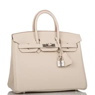 HERMÈS Hermes Craie Togo Birkin 25cm Palladium Hardware | Thumbnail 2 HERMÈS Hermes Craie Togo Birkin 25cm Palladium Hardware | Thumbnail 2