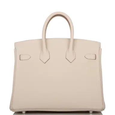 HERMÈS Hermes Craie Togo Birkin 25cm Palladium Hardware | Thumbnail 4 HERMÈS Hermes Craie Togo Birkin 25cm Palladium Hardware | Thumbnail 4