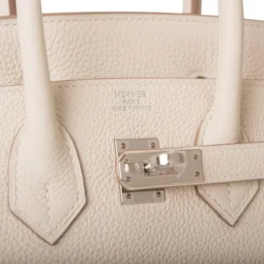 HERMÈS Hermes Craie Togo Birkin 25cm Palladium Hardware | Thumbnail 7 HERMÈS Hermes Craie Togo Birkin 25cm Palladium Hardware | Thumbnail 7