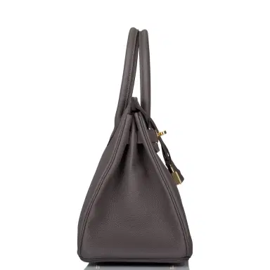 HERMÈS Hermes Etain Togo Birkin 30cm Gold Hardware | Thumbnail 3 HERMÈS Hermes Etain Togo Birkin 30cm Gold Hardware | Thumbnail 3