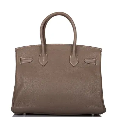 HERMÈS Hermes Etoupe Togo Birkin 30cm Palladium Hardware (Preloved - Excellent) | Thumbnail 4 HERMÈS Hermes Etoupe Togo Birkin 30cm Palladium Hardware (Preloved - Excellent) | Thumbnail 4