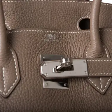 HERMÈS Hermes Etoupe Togo Birkin 30cm Palladium Hardware (Preloved - Excellent) | Thumbnail 7 HERMÈS Hermes Etoupe Togo Birkin 30cm Palladium Hardware (Preloved - Excellent) | Thumbnail 7
