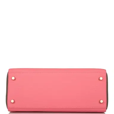 HERMÈS Hermes Horseshoe Stamp (HSS) Bi-Color Rose Azalee and Etoupe Clemence Kelly 28cm Brushed Gold Hardware | Thumbnail 6 HERMÈS Hermes Horseshoe Stamp (HSS) Bi-Color Rose Azalee and Etoupe Clemence Kelly 28cm Brushed Gold Hardware | Thumbnail 6