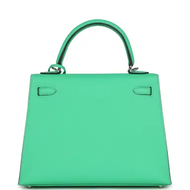 HERMÈS Hermes Kelly Sellier 25 Vert Comics Epsom Palladium Hardware | Thumbnail 4 HERMÈS Hermes Kelly Sellier 25 Vert Comics Epsom Palladium Hardware | Thumbnail 4