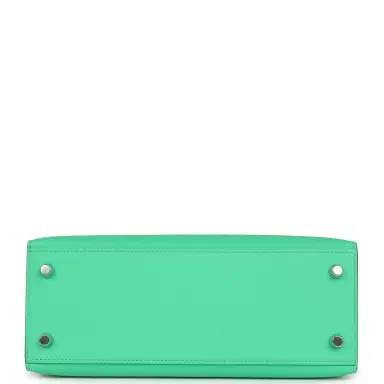 HERMÈS Hermes Kelly Sellier 25 Vert Comics Epsom Palladium Hardware | Thumbnail 6 HERMÈS Hermes Kelly Sellier 25 Vert Comics Epsom Palladium Hardware | Thumbnail 6