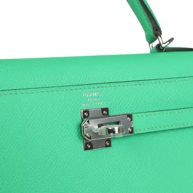 HERMÈS Hermes Kelly Sellier 25 Vert Comics Epsom Palladium Hardware | Thumbnail 7 HERMÈS Hermes Kelly Sellier 25 Vert Comics Epsom Palladium Hardware | Thumbnail 7