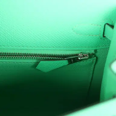 HERMÈS Hermes Kelly Sellier 25 Vert Comics Epsom Palladium Hardware | Thumbnail 9 HERMÈS Hermes Kelly Sellier 25 Vert Comics Epsom Palladium Hardware | Thumbnail 9