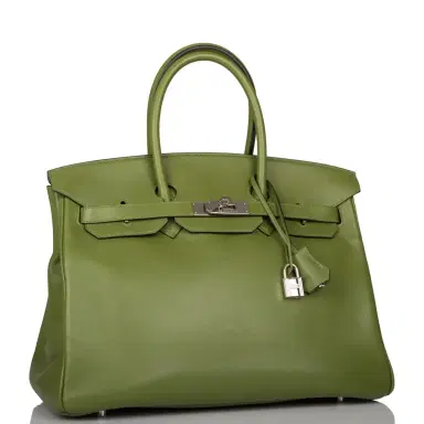 HERMÈS Hermes Pelouse Swift Birkin 35cm Palladium Hardware | Thumbnail 2 HERMÈS Hermes Pelouse Swift Birkin 35cm Palladium Hardware | Thumbnail 2