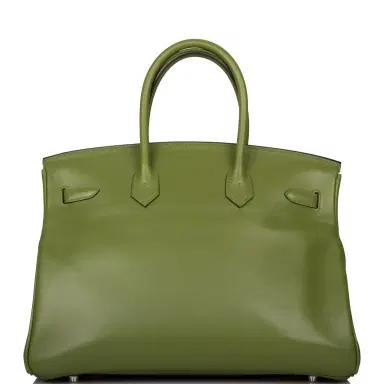 HERMÈS Hermes Pelouse Swift Birkin 35cm Palladium Hardware | Thumbnail 3 HERMÈS Hermes Pelouse Swift Birkin 35cm Palladium Hardware | Thumbnail 3
