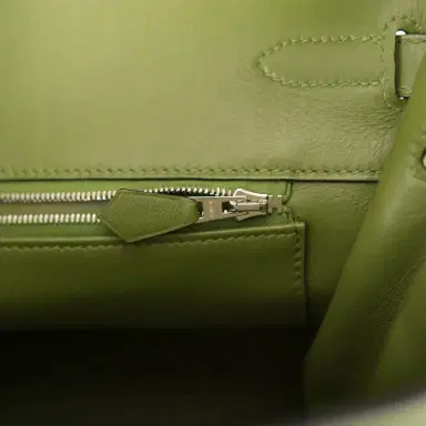 HERMÈS Hermes Pelouse Swift Birkin 35cm Palladium Hardware | Thumbnail 9 HERMÈS Hermes Pelouse Swift Birkin 35cm Palladium Hardware | Thumbnail 9