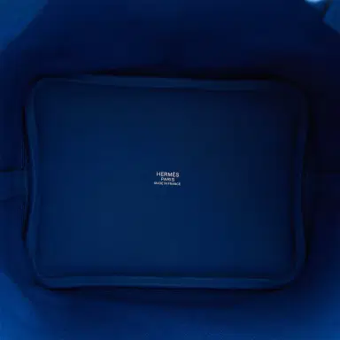 HERMÈS Hermes Picotin Cargo 18 Bleu France Swift and Toile Canvas Palladium Hardware | Thumbnail 8 HERMÈS Hermes Picotin Cargo 18 Bleu France Swift and Toile Canvas Palladium Hardware | Thumbnail 8