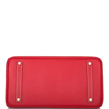 HERMÈS Hermes Rouge Casaque Epsom Bi-Color Candy Birkin 35cm Permabrass Hardware | Thumbnail 6 HERMÈS Hermes Rouge Casaque Epsom Bi-Color Candy Birkin 35cm Permabrass Hardware | Thumbnail 6