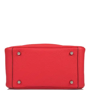 HERMÈS Hermes Rouge de Coeur Clemence Mini Lindy Palladium Hardware | Thumbnail 7 HERMÈS Hermes Rouge de Coeur Clemence Mini Lindy Palladium Hardware | Thumbnail 7