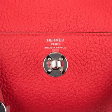HERMÈS Hermes Rouge de Coeur Clemence Mini Lindy Palladium Hardware | Thumbnail 9 HERMÈS Hermes Rouge de Coeur Clemence Mini Lindy Palladium Hardware | Thumbnail 9