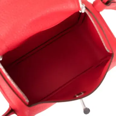 HERMÈS Hermes Rouge de Coeur Clemence Mini Lindy Palladium Hardware | Thumbnail 10 HERMÈS Hermes Rouge de Coeur Clemence Mini Lindy Palladium Hardware | Thumbnail 10