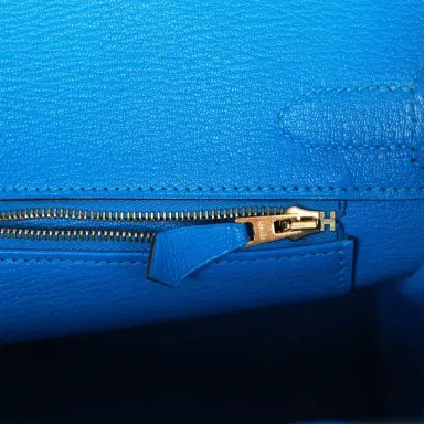 HERMÈS Hermes Special Order (HSS) Birkin 30 Rouge de Coeur and Bleu Hydra Chevre Gold Hardware | Thumbnail 9 HERMÈS Hermes Special Order (HSS) Birkin 30 Rouge de Coeur and Bleu Hydra Chevre Gold Hardware | Thumbnail 9