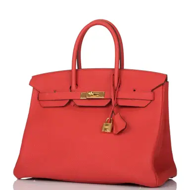 HERMÈS Hermes Vermilion Togo Birkin 35cm Gold Hardware | Thumbnail 5 HERMÈS Hermes Vermilion Togo Birkin 35cm Gold Hardware | Thumbnail 5