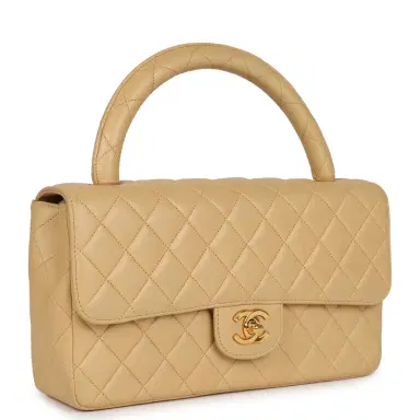 Chanel Vintage Chanel Kelly Parent Flap Bag Beige Lambskin Gold Hardware | Thumbnail 2 Chanel Vintage Chanel Kelly Parent Flap Bag Beige Lambskin Gold Hardware | Thumbnail 2