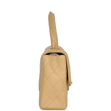 Chanel Vintage Chanel Kelly Parent Flap Bag Beige Lambskin Gold Hardware | Thumbnail 3 Chanel Vintage Chanel Kelly Parent Flap Bag Beige Lambskin Gold Hardware | Thumbnail 3