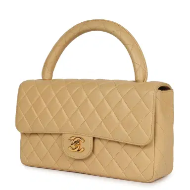 Chanel Vintage Chanel Kelly Parent Flap Bag Beige Lambskin Gold Hardware | Thumbnail 5 Chanel Vintage Chanel Kelly Parent Flap Bag Beige Lambskin Gold Hardware | Thumbnail 5