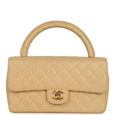 Chanel Vintage Chanel Kelly Parent Flap Bag Beige Lambskin Gold Hardware | Thumbnail 1 Chanel Vintage Chanel Kelly Parent Flap Bag Beige Lambskin Gold Hardware | Thumbnail 1