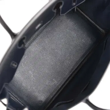 HERMÈS Vintage Hermes Birkin 35 Bleu Navy Box Palladium Hardware | Thumbnail 8 HERMÈS Vintage Hermes Birkin 35 Bleu Navy Box Palladium Hardware | Thumbnail 8