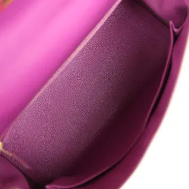 HERMÈS Vintage Hermes Kelly Retourne 32 Vibrato Cyclamen Box Gold Hardware | Thumbnail 8 HERMÈS Vintage Hermes Kelly Retourne 32 Vibrato Cyclamen Box Gold Hardware | Thumbnail 8