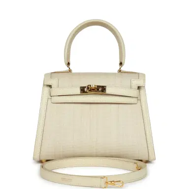 HERMÈS Vintage Hermes Kelly Sellier 20 Parchemin Crinoline and Box Gold Hardware | Thumbnail 1 HERMÈS Vintage Hermes Kelly Sellier 20 Parchemin Crinoline and Box Gold Hardware | Thumbnail 1