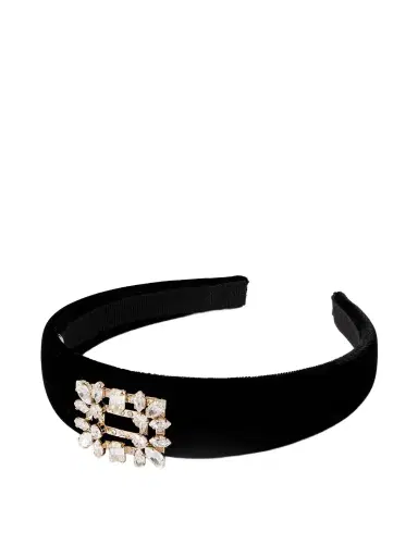 Roger Vivier Broche Crystal-embellished Velvet Headband | Thumbnail 1 Roger Vivier Broche Crystal-embellished Velvet Headband | Thumbnail 1
