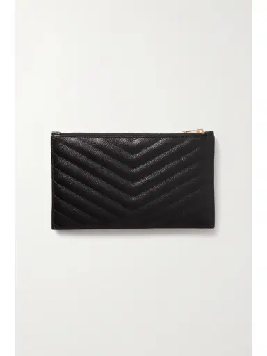 Saint Laurent Monogramme Quilted Textured-leather Pouch | Thumbnail 3 Saint Laurent Monogramme Quilted Textured-leather Pouch | Thumbnail 3