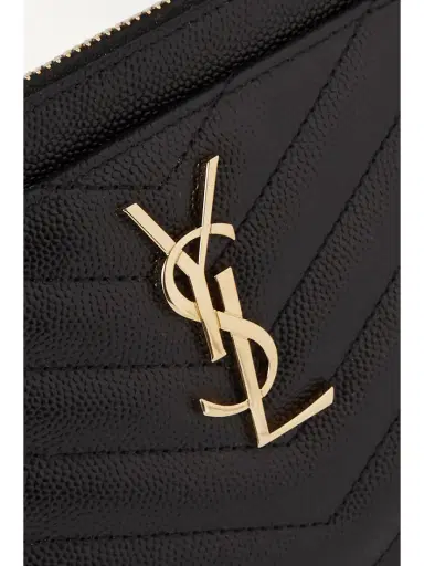 Saint Laurent Monogramme Quilted Textured-leather Pouch | Thumbnail 4 Saint Laurent Monogramme Quilted Textured-leather Pouch | Thumbnail 4