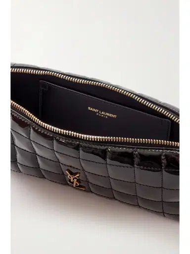 Saint Laurent Cassandre Carré Matelassé Patent Faux-leather Pouch | Thumbnail 5 Saint Laurent Cassandre Carré Matelassé Patent Faux-leather Pouch | Thumbnail 5