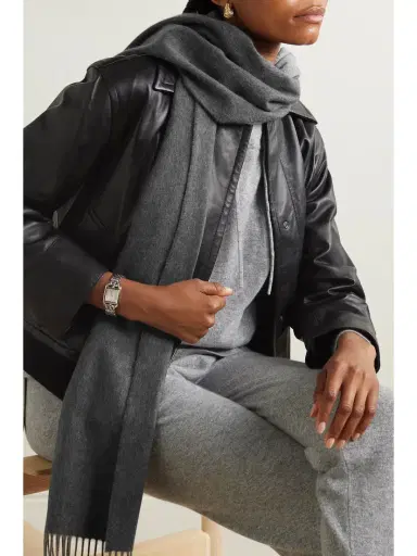 Johnstons of Elgin Fringed Cashmere Scarf | Thumbnail 2 Johnstons of Elgin Fringed Cashmere Scarf | Thumbnail 2