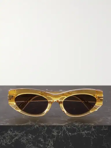Bottega Veneta Eyewear Original Cat-eye Acetate And Gold-tone Sunglasses | Thumbnail 3 Bottega Veneta Eyewear Original Cat-eye Acetate And Gold-tone Sunglasses | Thumbnail 3