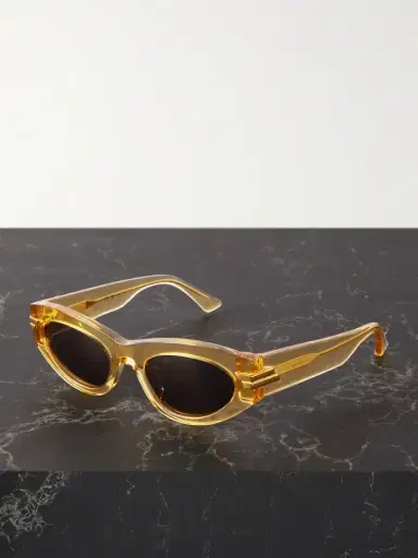 Bottega Veneta Eyewear Original Cat-eye Acetate And Gold-tone Sunglasses | Thumbnail 1 Bottega Veneta Eyewear Original Cat-eye Acetate And Gold-tone Sunglasses | Thumbnail 1