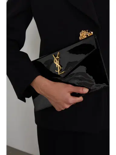 Saint Laurent Uptown Patent-leather Pouch | Thumbnail 2 Saint Laurent Uptown Patent-leather Pouch | Thumbnail 2