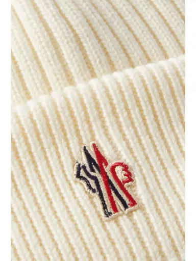 Moncler Grenoble Appliqued Padded Ribbed Wool Beanie | Thumbnail 3 Moncler Grenoble Appliqued Padded Ribbed Wool Beanie | Thumbnail 3