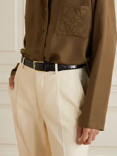 Anderson's Croc-effect Leather Belt | Thumbnail 2 Anderson's Croc-effect Leather Belt | Thumbnail 2