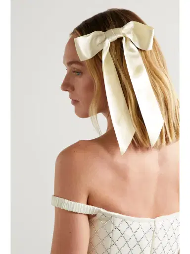 Jennifer Behr Virginia Silk-satin Bow Hair Clip | Thumbnail 2 Jennifer Behr Virginia Silk-satin Bow Hair Clip | Thumbnail 2
