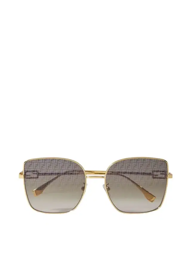 Baguette Oversized Square-frame Gold-tone Sunglasses Baguette Oversized Square-frame Gold-tone Sunglasses