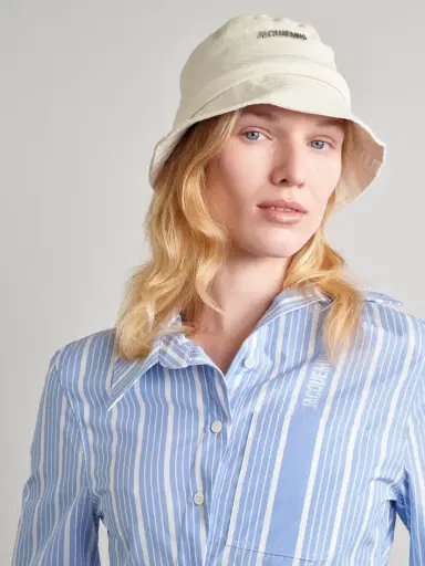 Jacquemus Le Bob Gadjo Embellished Cotton-canvas Bucket Hat | Thumbnail 3 Jacquemus Le Bob Gadjo Embellished Cotton-canvas Bucket Hat | Thumbnail 3