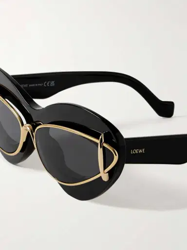 Loewe Double-frame Cat-eye Gold-tone And Acetate Sunglasses | Thumbnail 4 Loewe Double-frame Cat-eye Gold-tone And Acetate Sunglasses | Thumbnail 4
