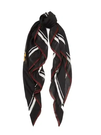 Saint Laurent Printed Modal And Cashmere-blend Scarf | Thumbnail 1 Saint Laurent Printed Modal And Cashmere-blend Scarf | Thumbnail 1