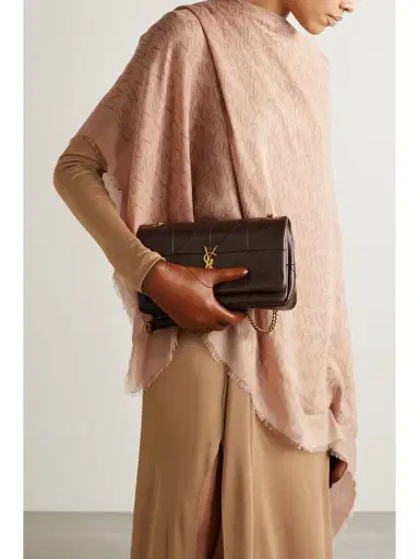 Saint Laurent Printed Modal And Cashmere-blend Twill Scarf | Thumbnail 4 Saint Laurent Printed Modal And Cashmere-blend Twill Scarf | Thumbnail 4
