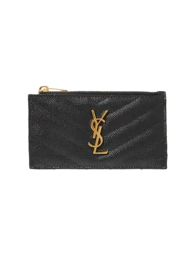 Saint Laurent Monogramme Small Quilted Textured-leather Wallet | Thumbnail 1 Saint Laurent Monogramme Small Quilted Textured-leather Wallet | Thumbnail 1