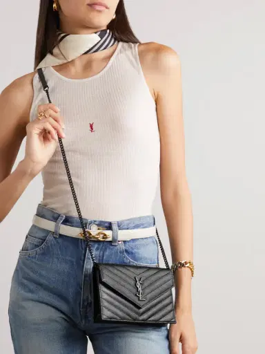 Saint Laurent Cassandre Envelope Chain Matelassé Textured-leather Wallet | Thumbnail 2 Saint Laurent Cassandre Envelope Chain Matelassé Textured-leather Wallet | Thumbnail 2