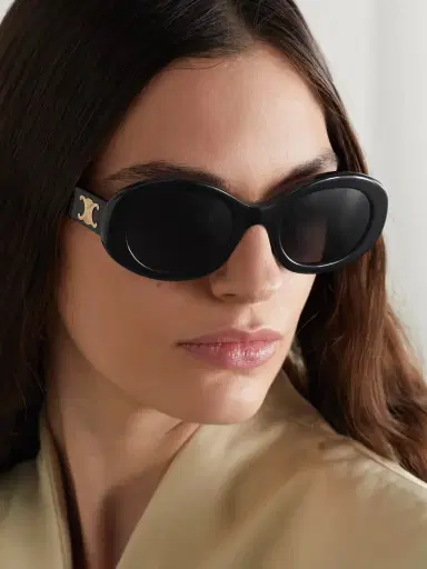 CELINE Eyewear Triomphe Oval-frame Acetate Sunglasses | Thumbnail 2 CELINE Eyewear Triomphe Oval-frame Acetate Sunglasses | Thumbnail 2