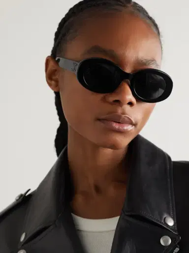 CELINE Eyewear Triomphe Oval-frame Acetate Sunglasses | Thumbnail 2 CELINE Eyewear Triomphe Oval-frame Acetate Sunglasses | Thumbnail 2