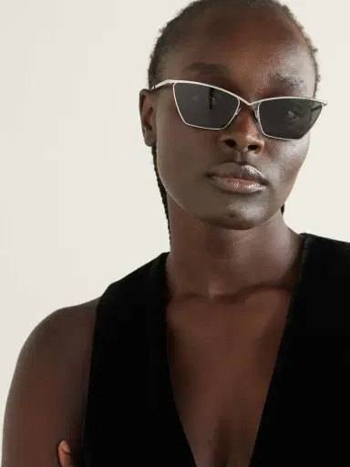 Saint Laurent Eyewear Cat-eye Silver-tone And Acetate Sunglasses | Thumbnail 2 Saint Laurent Eyewear Cat-eye Silver-tone And Acetate Sunglasses | Thumbnail 2