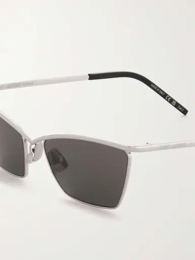Saint Laurent Eyewear Cat-eye Silver-tone And Acetate Sunglasses | Thumbnail 4 Saint Laurent Eyewear Cat-eye Silver-tone And Acetate Sunglasses | Thumbnail 4